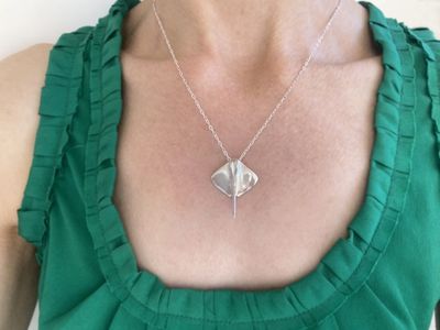 Alternate image for Silver Stingray Necklace