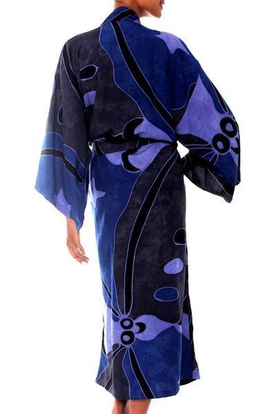 Alternate image for Indonesian Batik Patterned Robe Through the Seas