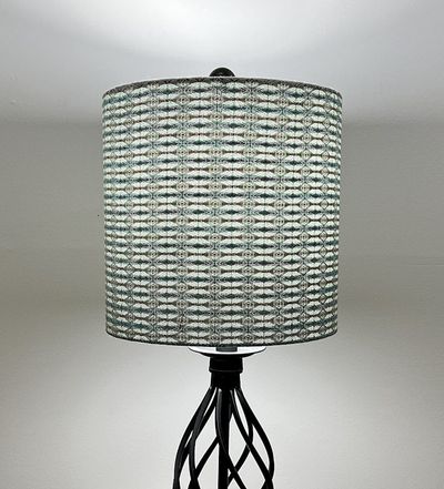 Alternate image for 10 Handcrafted Sax Diamond Pattern Fabric Lampshade
