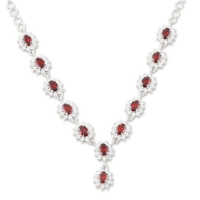 Alternate image for Garnet Y-necklace Scarlet Splendor