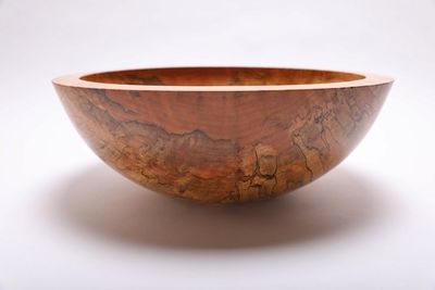 Alternate image for #1796-3 Spalted Maple Wooden Bowl 14 1/2 X 5 1/4