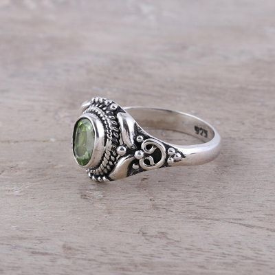 Alternate image for Traditional Peridot Cocktail Ring from India Traditional Romantic