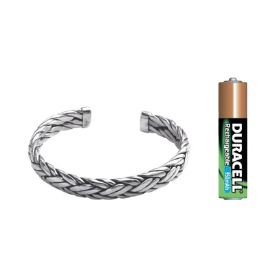 Alternate image for Mens Modern Sterling Silver Cuff Bracelet Flowing Water