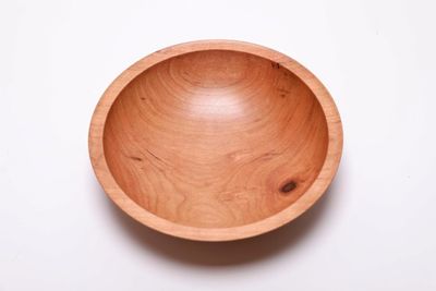 Alternate image for #2445 Handmade Wild Black Cherry Wooden Bowl 7 1/2 x 2