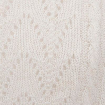 Alternate image for Cable Knit Baby Alpaca Blend Pullover in Ivory from Peru Warm Charm